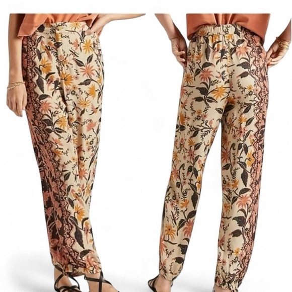 🤎Anthropologie Smocked Balloon-Leg Pants – Size 14 - Picture 4 of 13